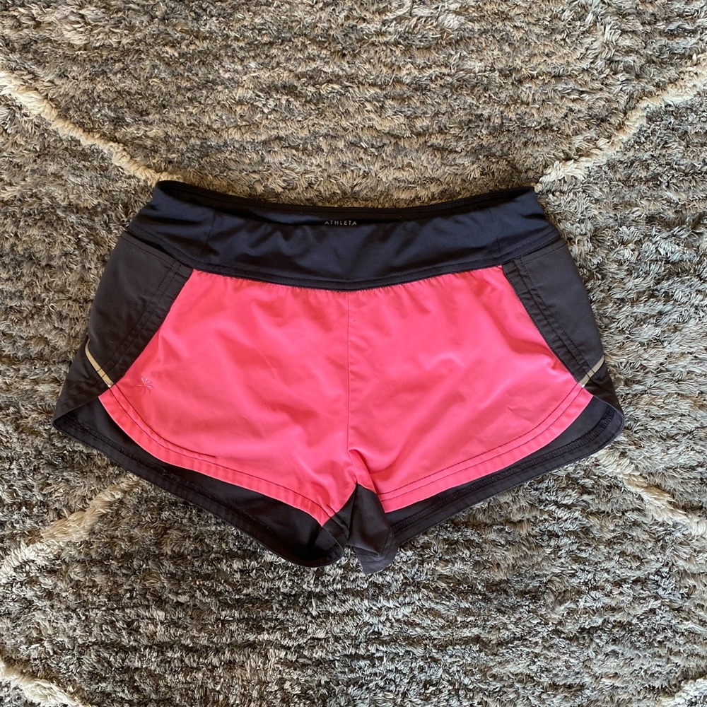 Pink and gray Athleta girl shorts